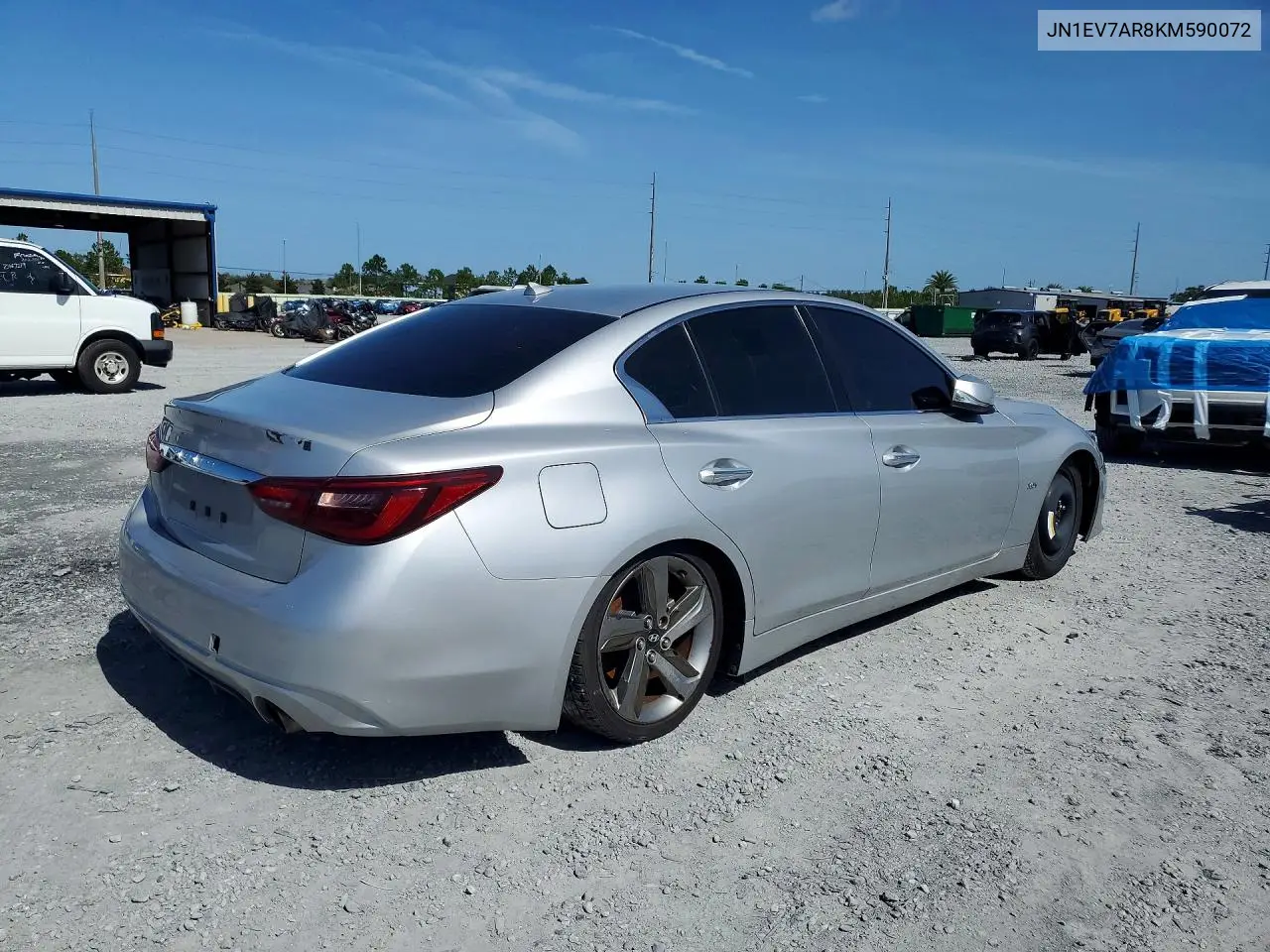 2019 Infiniti Q50 3.0T Luxe VIN: JN1EV7AR8KM590072 Lot: 61630746