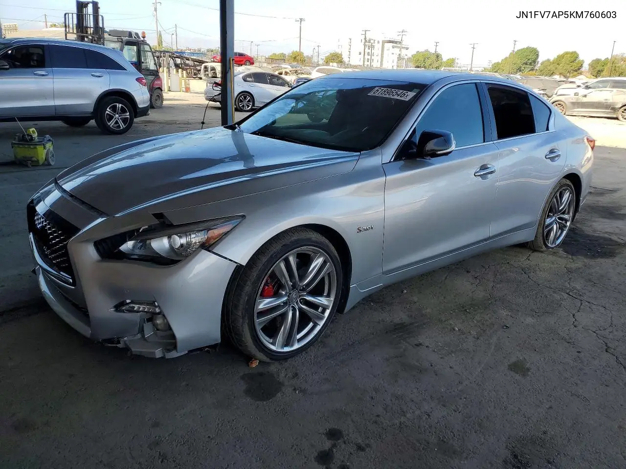 2019 Infiniti Q50 Red Sport 400 VIN: JN1FV7AP5KM760603 Lot: 61896546
