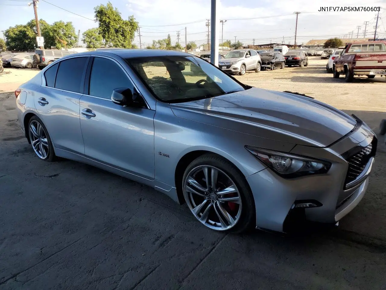2019 Infiniti Q50 Red Sport 400 VIN: JN1FV7AP5KM760603 Lot: 61896546