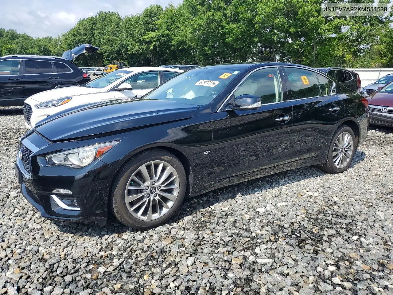 2019 Infiniti Q50 3.0T Luxe VIN: JN1EV7AR2KM554538 Lot: 61927416
