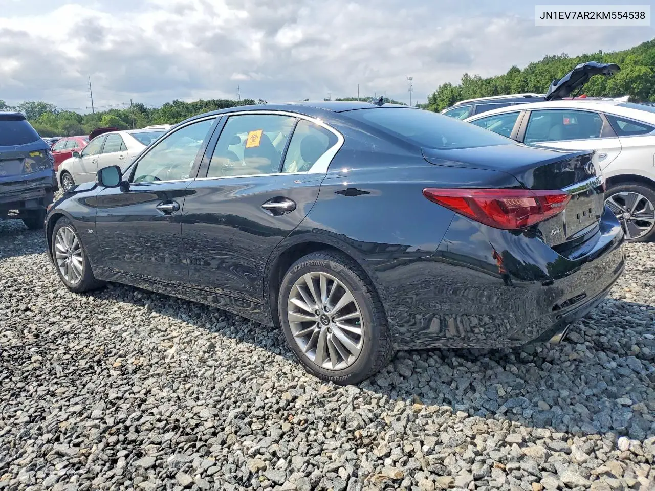 2019 Infiniti Q50 3.0T Luxe VIN: JN1EV7AR2KM554538 Lot: 61927416