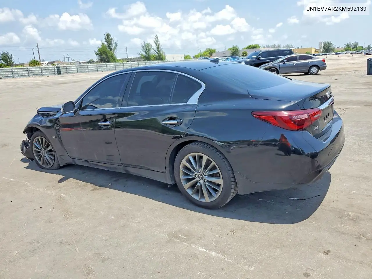 2019 Infiniti Q50 3.0T Luxe VIN: JN1EV7AR2KM592139 Lot: 61978126