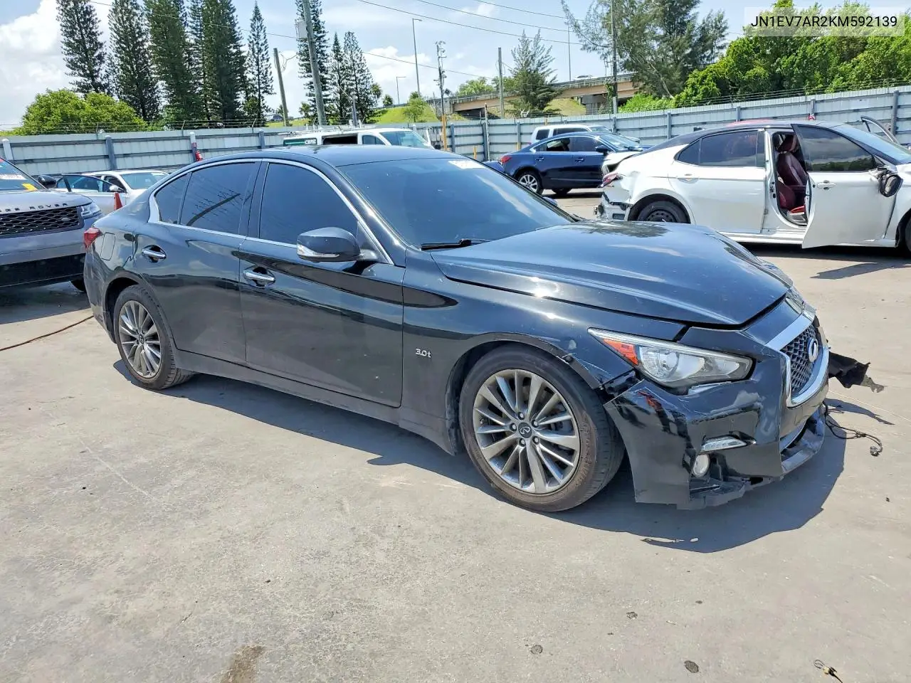 2019 Infiniti Q50 3.0T Luxe VIN: JN1EV7AR2KM592139 Lot: 61978126
