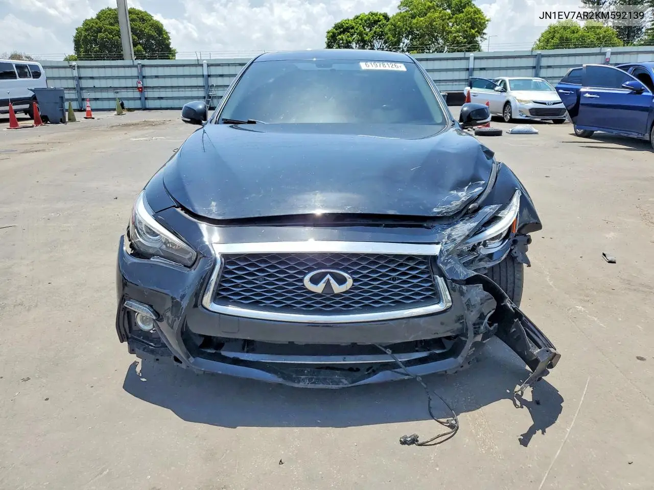 2019 Infiniti Q50 3.0T Luxe VIN: JN1EV7AR2KM592139 Lot: 61978126