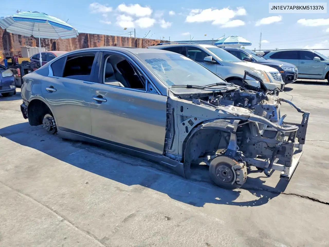 2019 Infiniti Q50 3.0T Luxe VIN: JN1EV7AP8KM513376 Lot: 62092926
