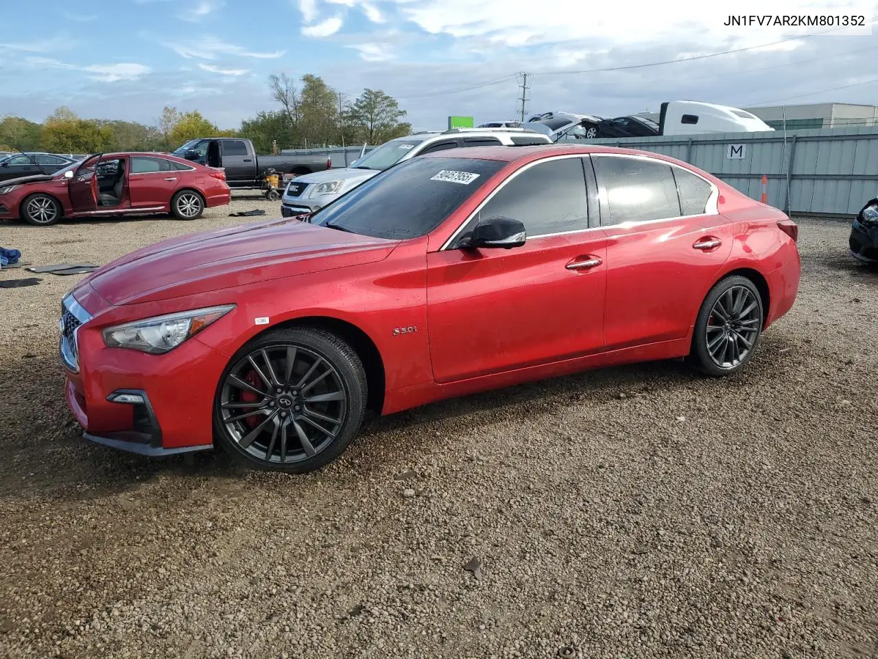 JN1FV7AR2KM801352 2019 Infiniti Q50 Red Sport 400