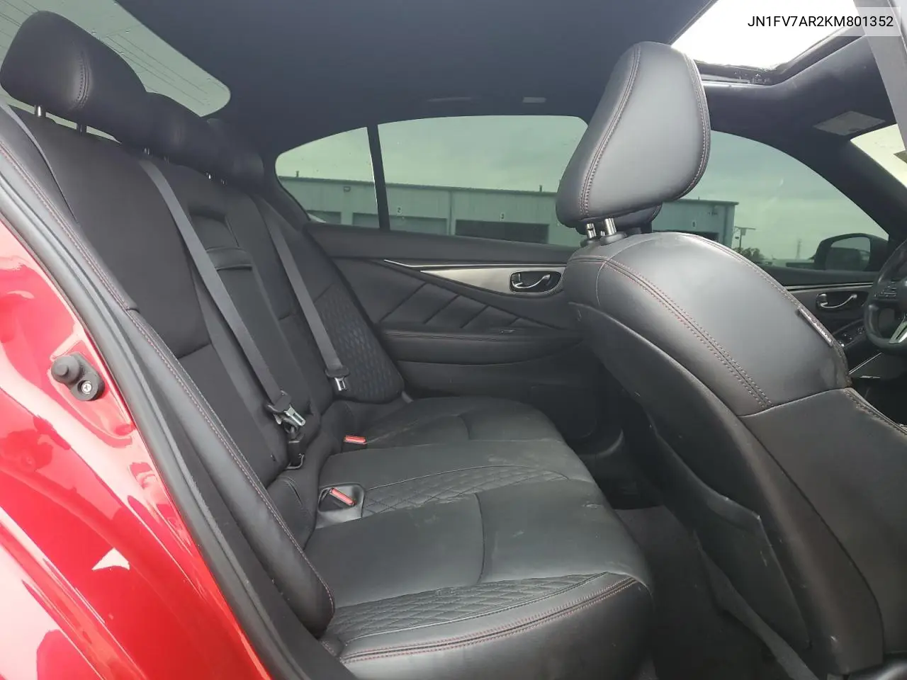 JN1FV7AR2KM801352 2019 Infiniti Q50 Red Sport 400