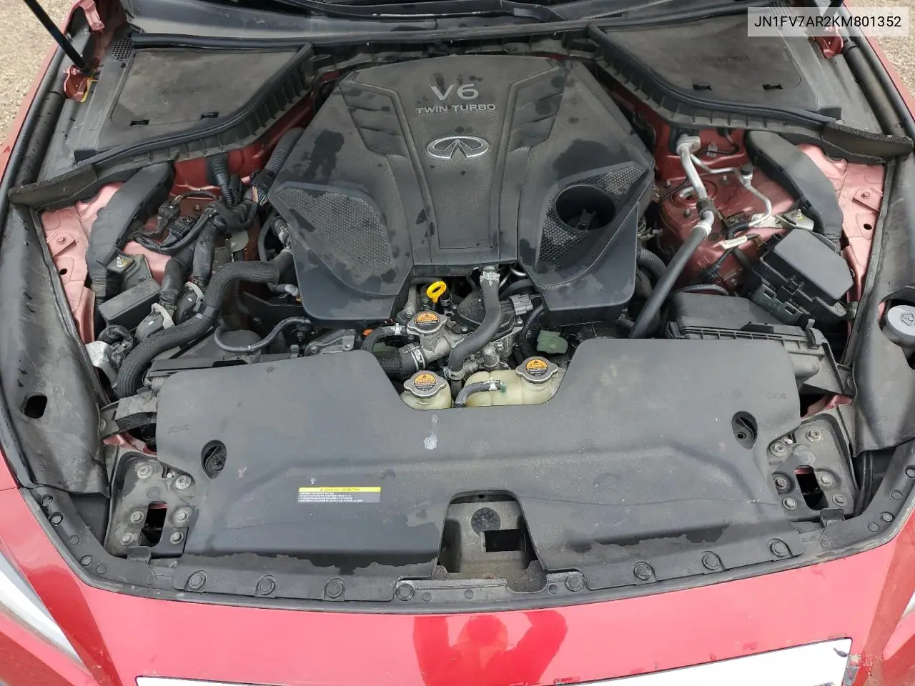 JN1FV7AR2KM801352 2019 Infiniti Q50 Red Sport 400