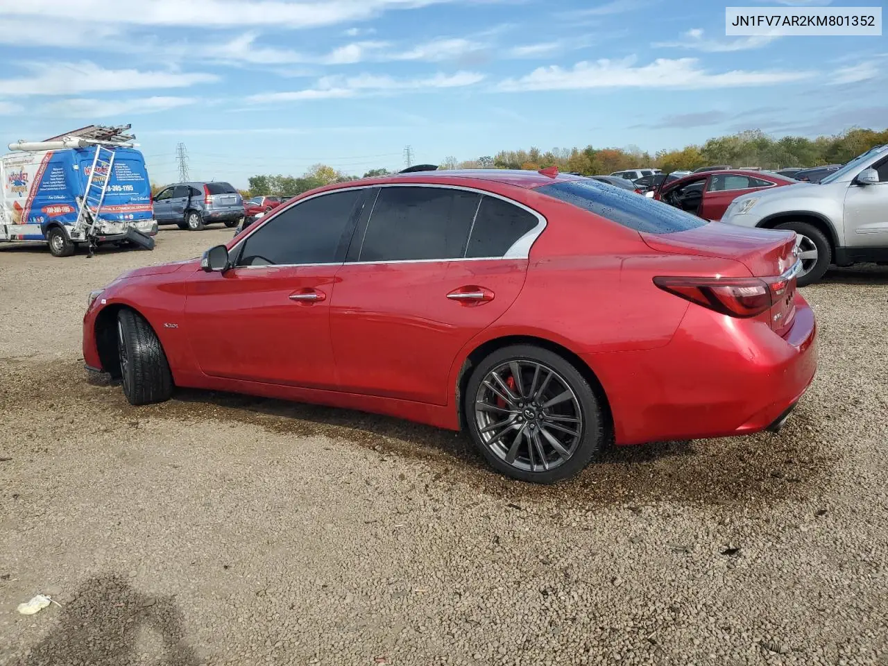 JN1FV7AR2KM801352 2019 Infiniti Q50 Red Sport 400