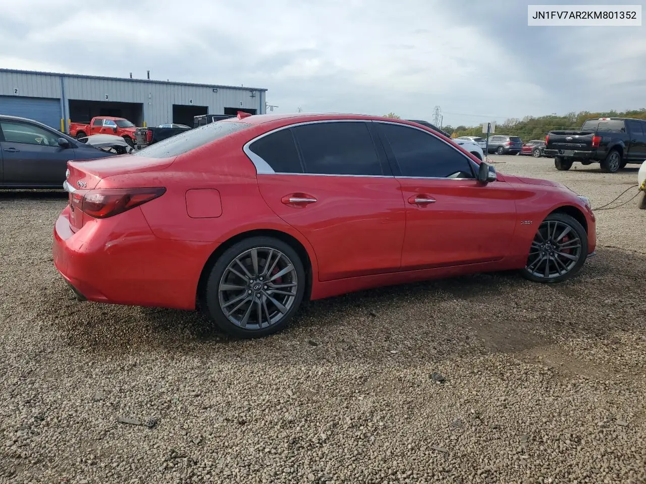 JN1FV7AR2KM801352 2019 Infiniti Q50 Red Sport 400