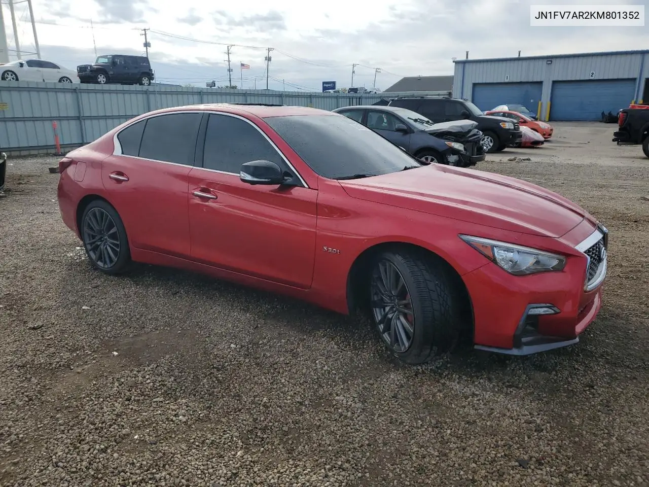JN1FV7AR2KM801352 2019 Infiniti Q50 Red Sport 400