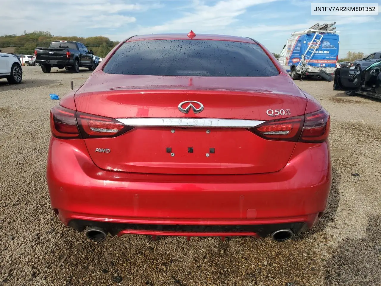 JN1FV7AR2KM801352 2019 Infiniti Q50 Red Sport 400
