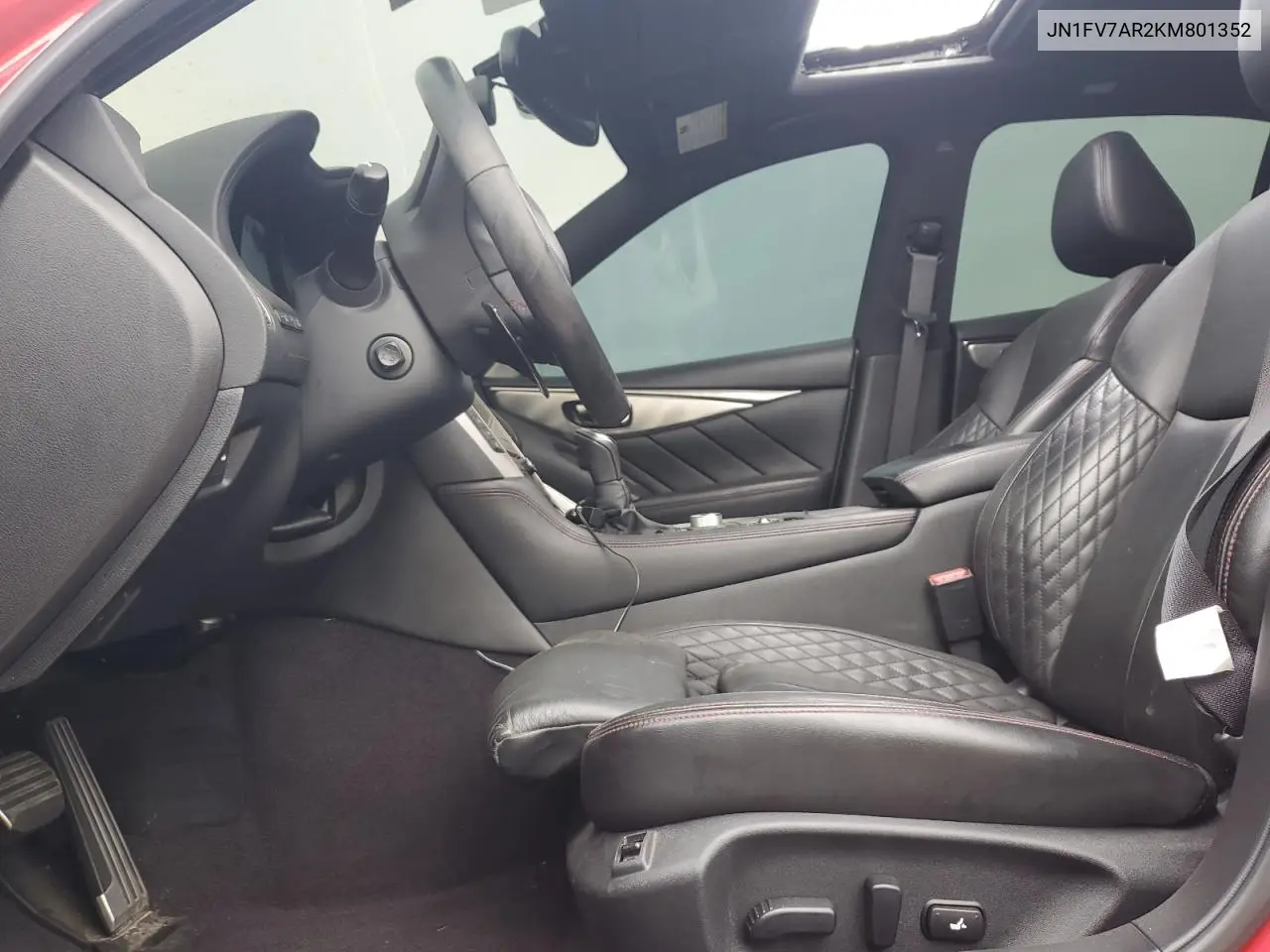 JN1FV7AR2KM801352 2019 Infiniti Q50 Red Sport 400