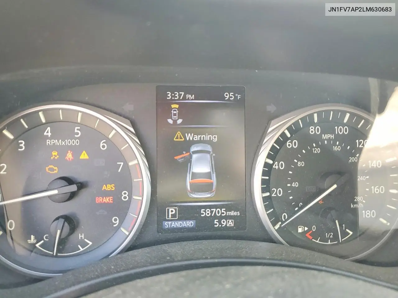 2020 Infiniti Q50 Red Sport 400 VIN: JN1FV7AP2LM630683 Lot: 55689726
