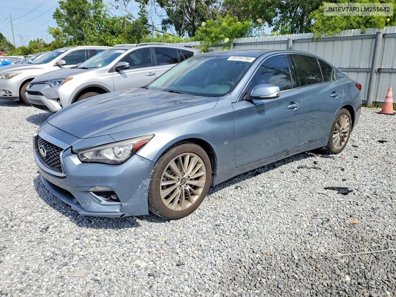 2020 Infiniti Q50 3.0T Luxe VIN: JN1EV7AR1LM255642 Lot: 55754756
