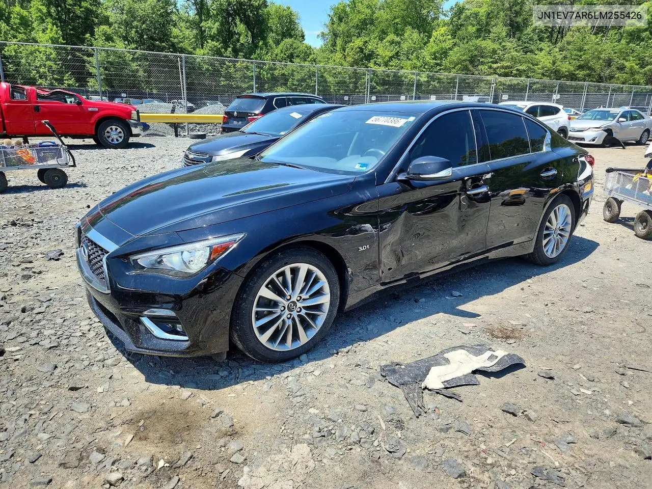2020 Infiniti Q50 3.0T Luxe VIN: JN1EV7AR6LM255426 Lot: 56770386