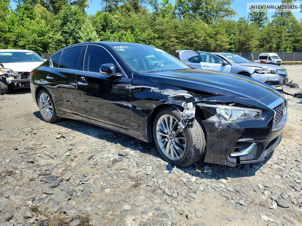 2020 Infiniti Q50 3.0T Luxe VIN: JN1EV7AR6LM255426 Lot: 56770386