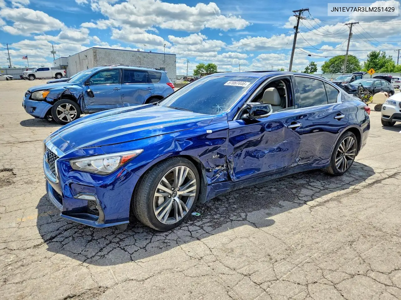 2020 Infiniti Q50 3.0T Sport VIN: JN1EV7AR3LM251429 Lot: 57067446