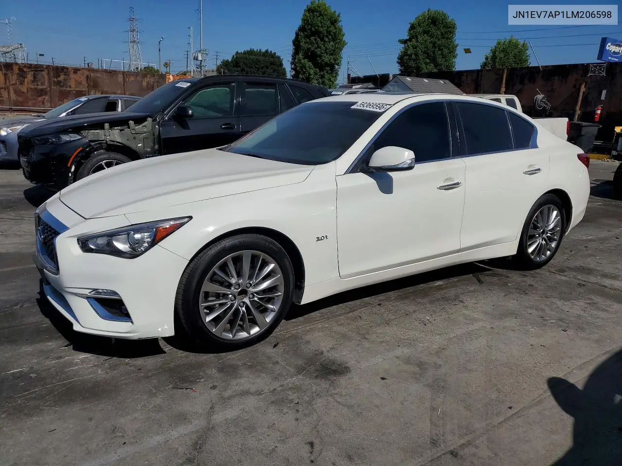 2020 Infiniti Q50 3.0T Luxe VIN: JN1EV7AP1LM206598 Lot: 59369596