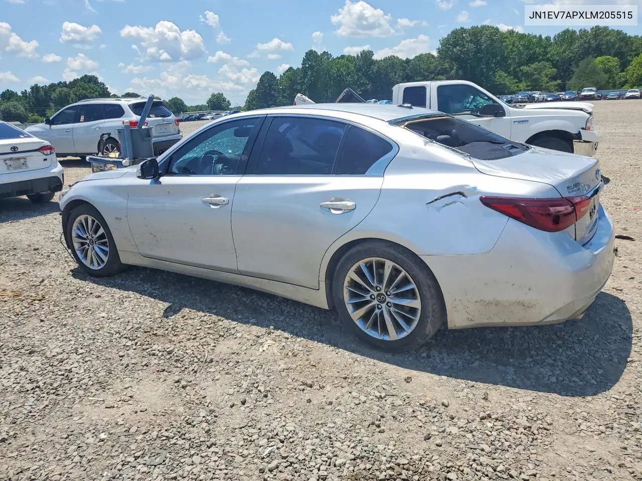 2020 Infiniti Q50 3.0T Luxe VIN: JN1EV7APXLM205515 Lot: 60331336