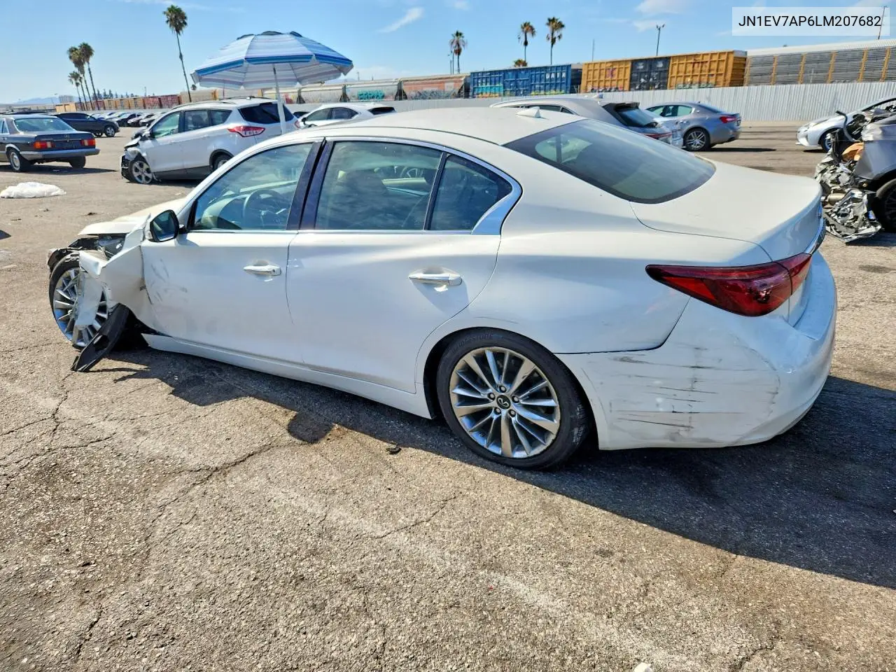 2020 Infiniti Q50 3.0T Luxe VIN: JN1EV7AP6LM207682 Lot: 61424656