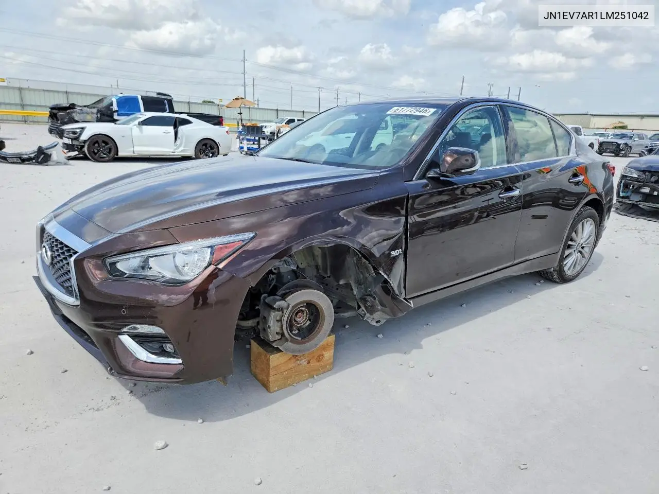 2020 Infiniti Q50 3.0T Luxe VIN: JN1EV7AR1LM251042 Lot: 61772946