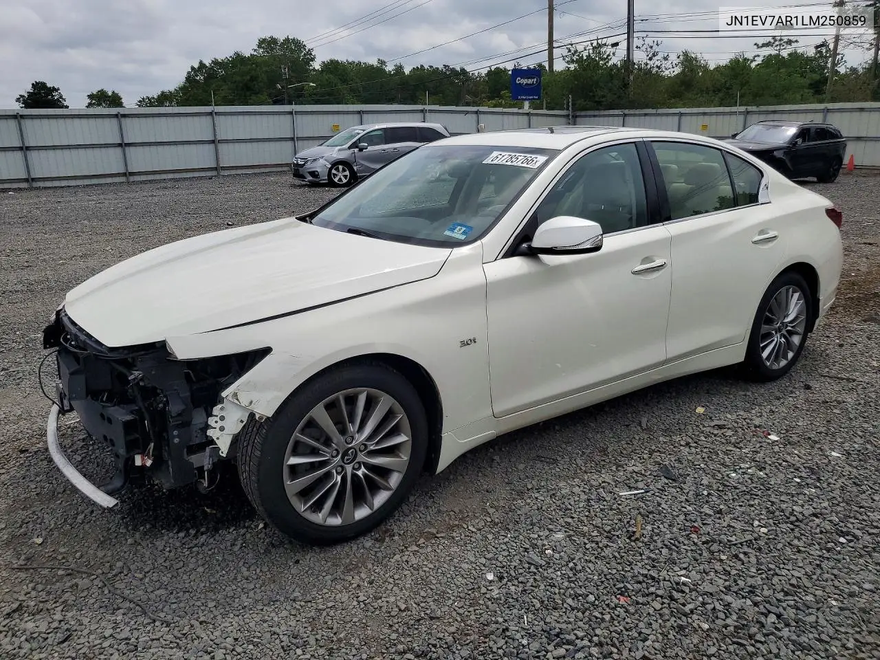 2020 Infiniti Q50 3.0T Luxe VIN: JN1EV7AR1LM250859 Lot: 61785766