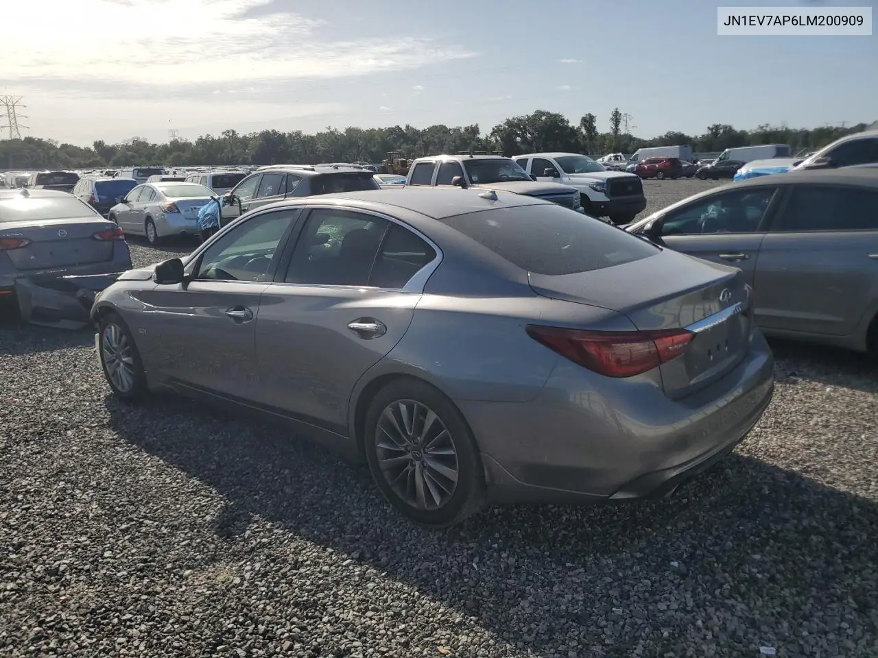 2020 Infiniti Q50 3.0T Luxe VIN: JN1EV7AP6LM200909 Lot: 61815706