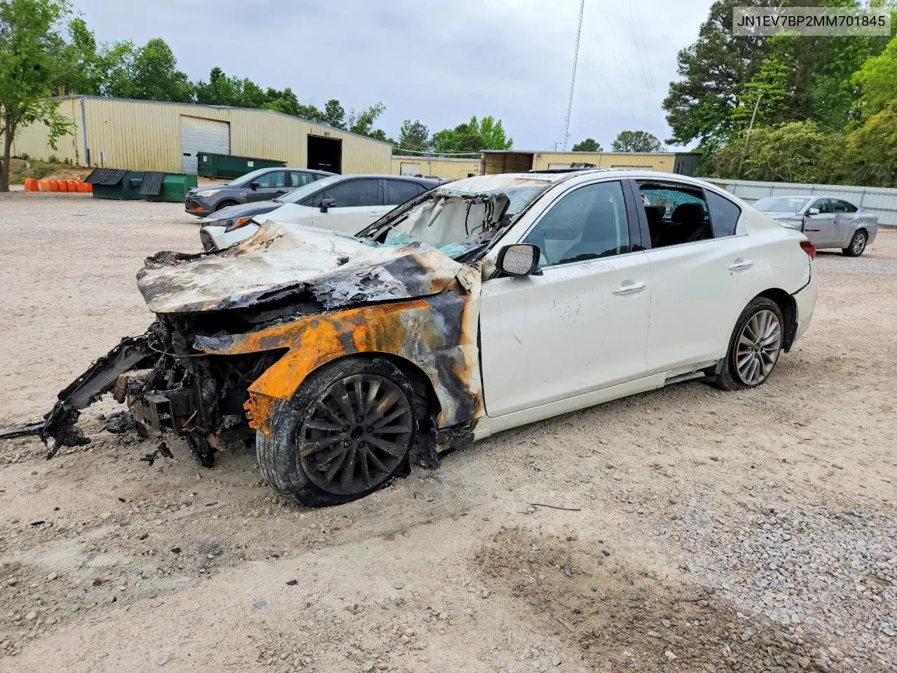 2021 Infiniti Q50 Luxe VIN: JN1EV7BP2MM701845 Lot: 51855496