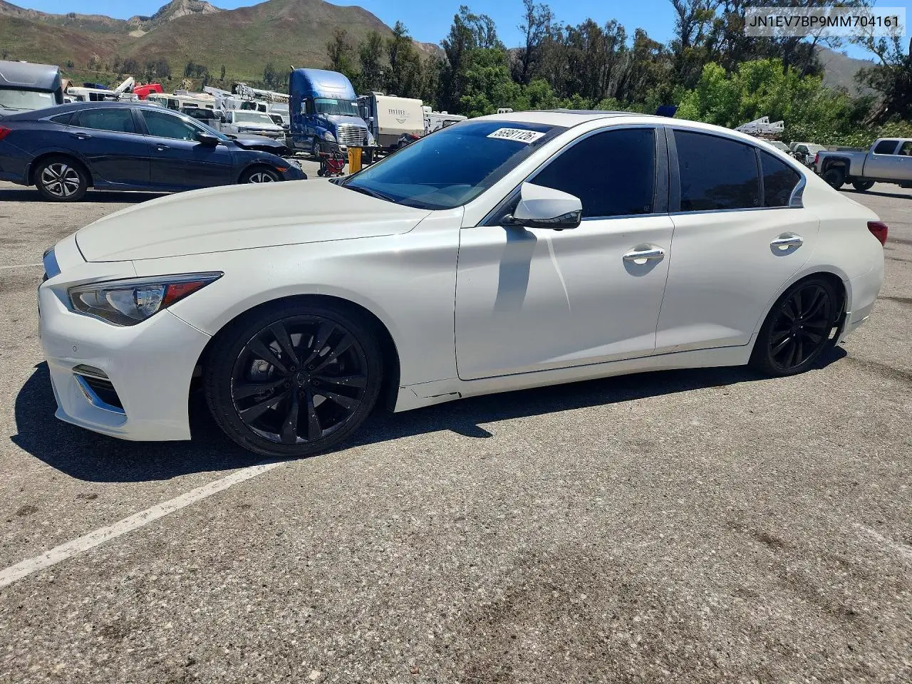 2021 Infiniti Q50 Luxe VIN: JN1EV7BP9MM704161 Lot: 56981126
