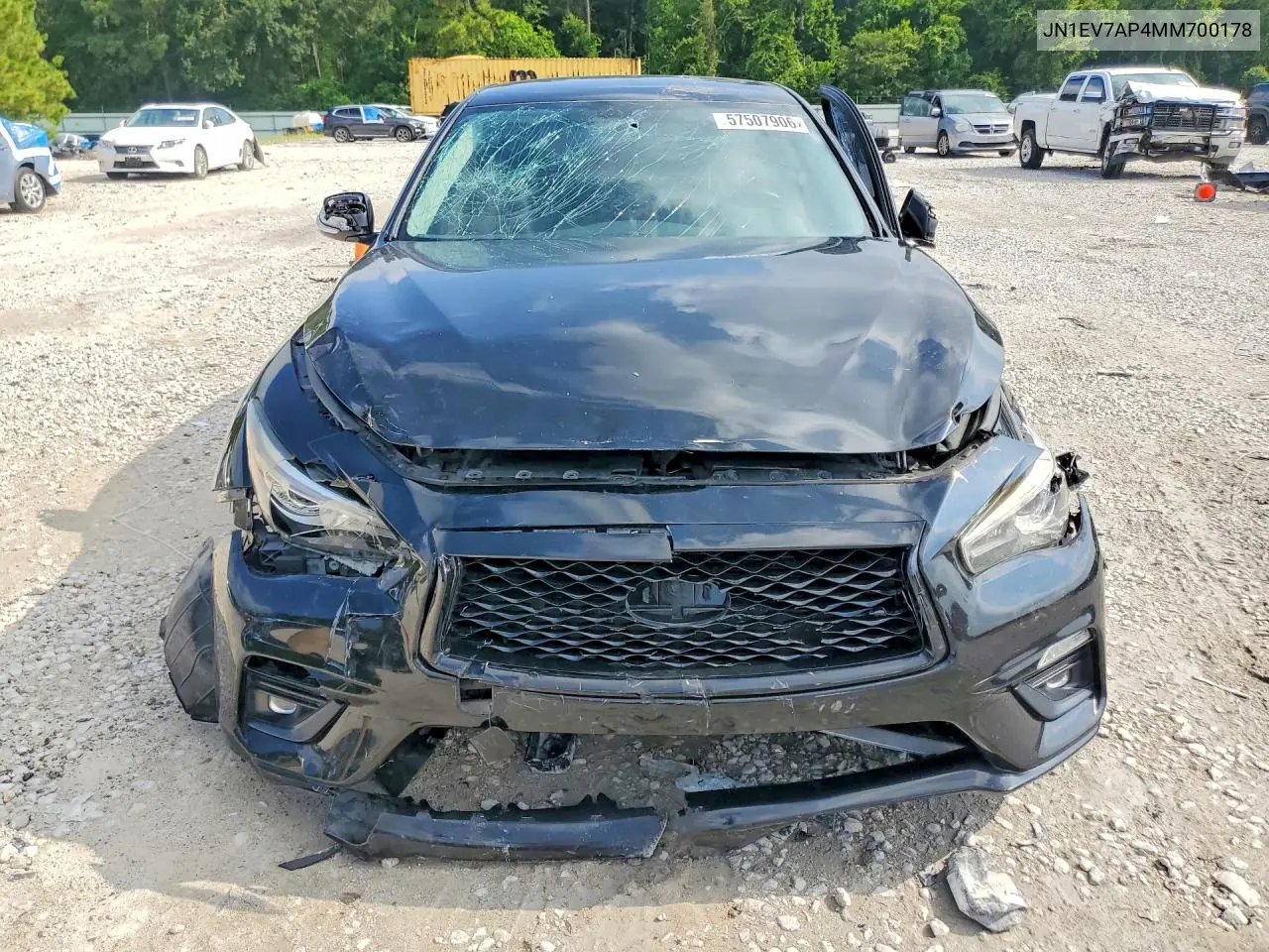 2021 Infiniti Q50 Pure VIN: JN1EV7AP4MM700178 Lot: 57507906