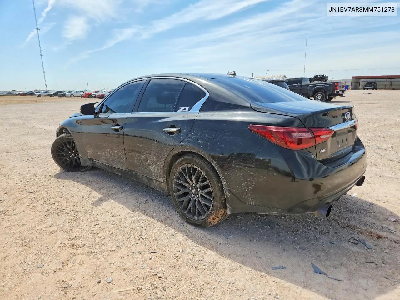 2021 Infiniti Q50 Pure VIN: JN1EV7AR8MM751278 Lot: 57624406