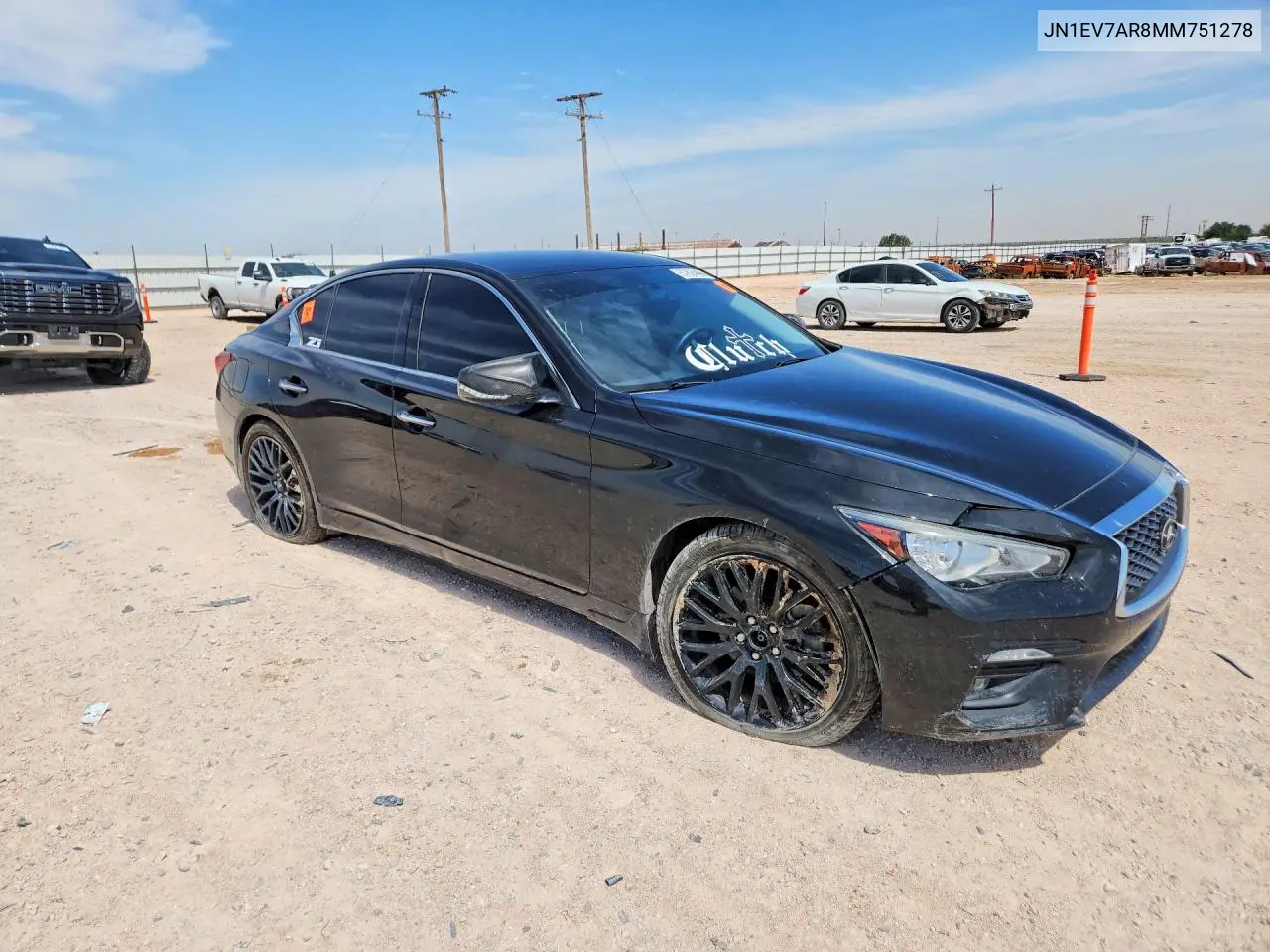 2021 Infiniti Q50 Pure VIN: JN1EV7AR8MM751278 Lot: 57624406
