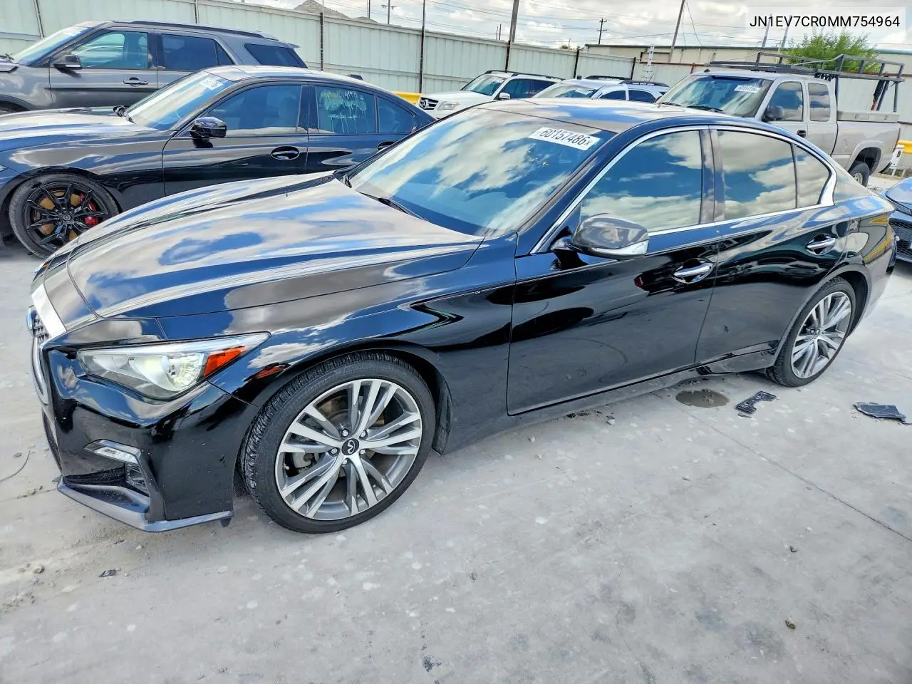 2021 Infiniti Q50 Sensory VIN: JN1EV7CR0MM754964 Lot: 60157486