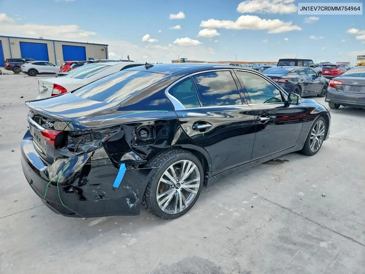 2021 Infiniti Q50 Sensory VIN: JN1EV7CR0MM754964 Lot: 60157486