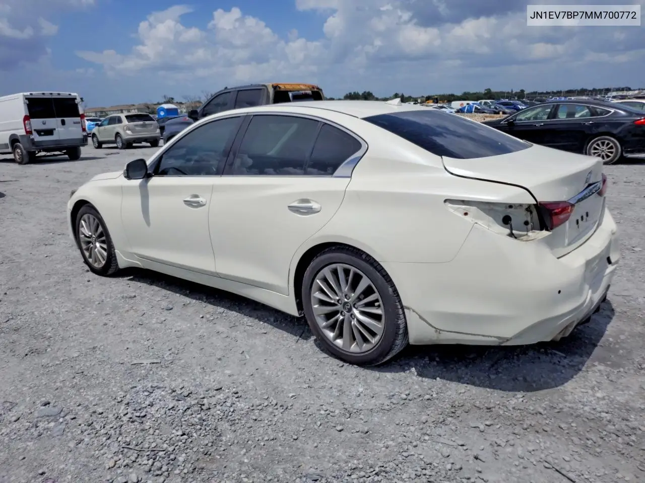 2021 Infiniti Q50 Luxe VIN: JN1EV7BP7MM700772 Lot: 60174166