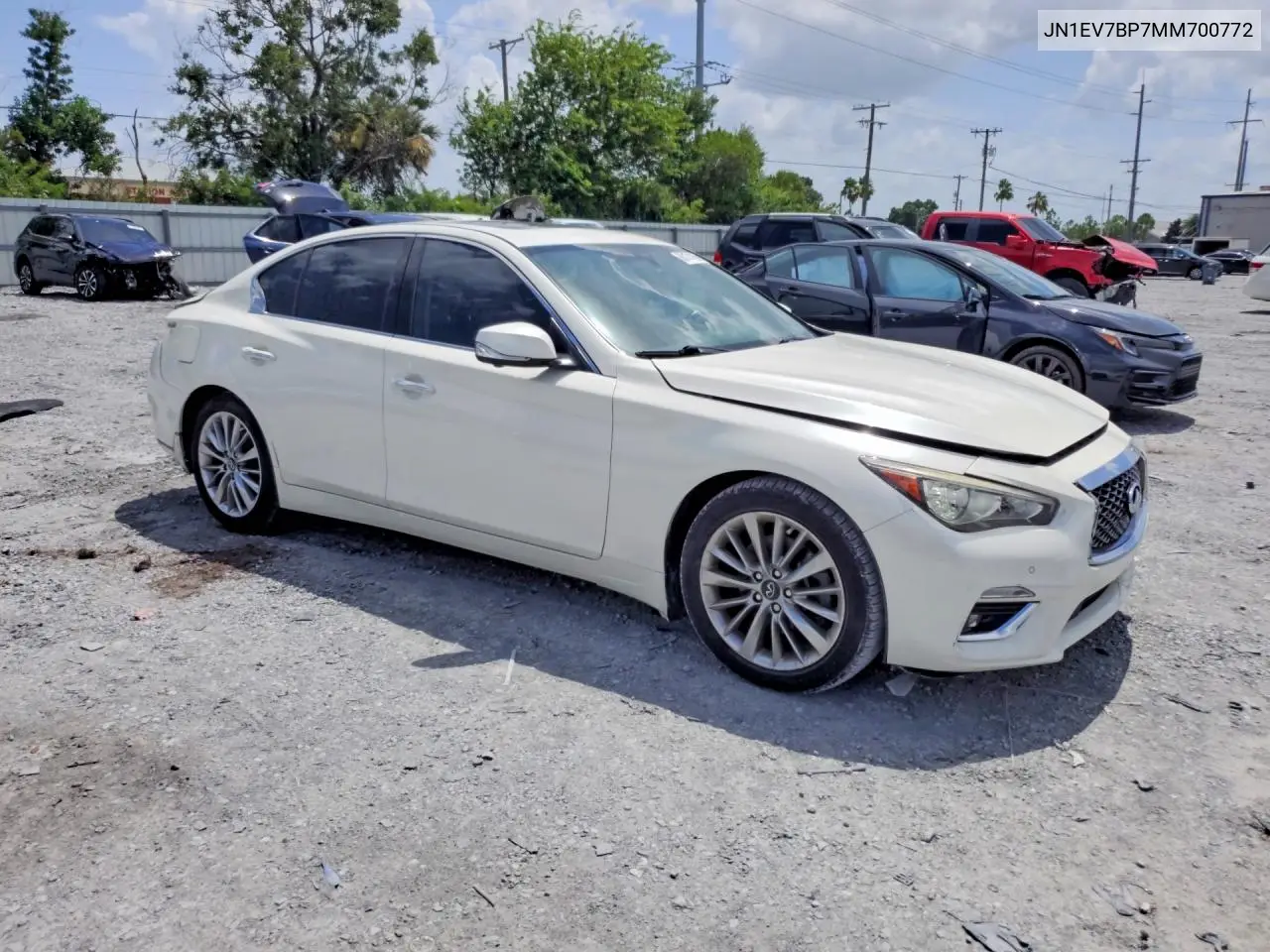 2021 Infiniti Q50 Luxe VIN: JN1EV7BP7MM700772 Lot: 60174166
