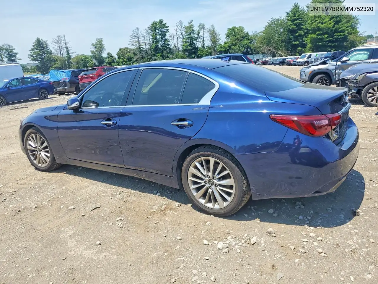 2021 Infiniti Q50 Luxe VIN: JN1EV7BRXMM752320 Lot: 60407326