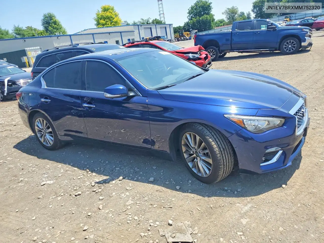 2021 Infiniti Q50 Luxe VIN: JN1EV7BRXMM752320 Lot: 60407326