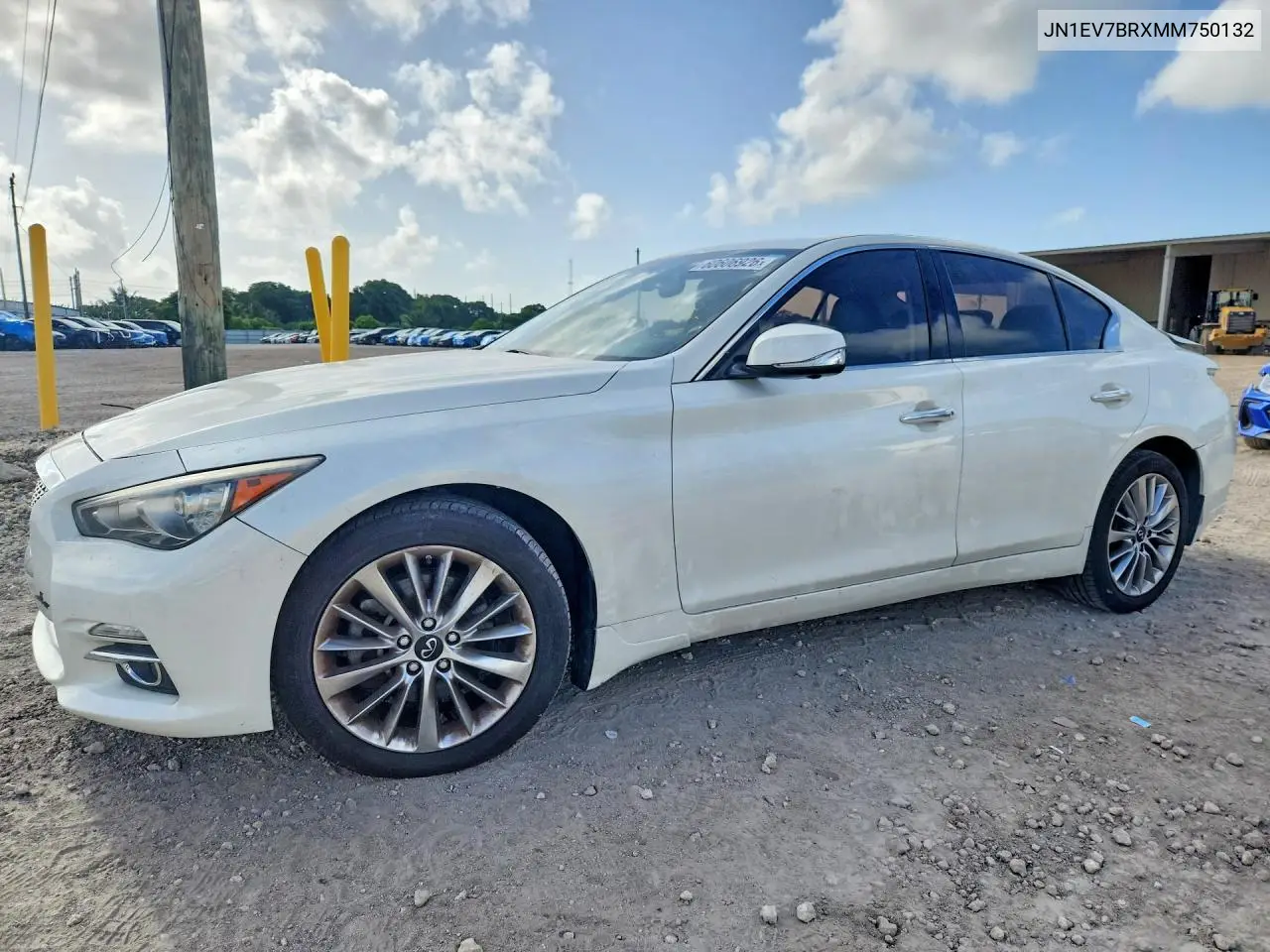 2021 Infiniti Q50 Luxe VIN: JN1EV7BRXMM750132 Lot: 60606926