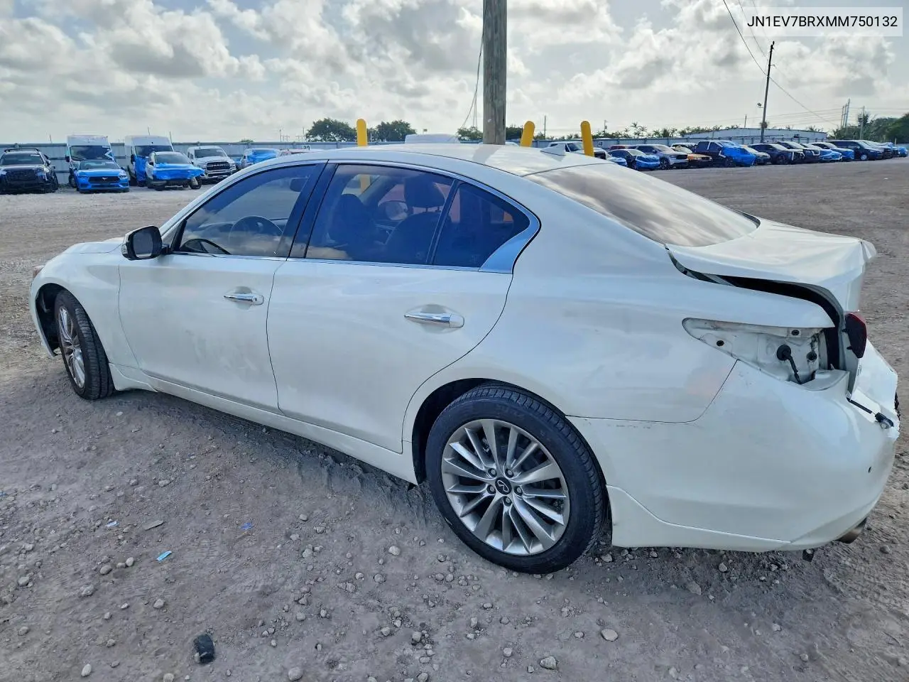 2021 Infiniti Q50 Luxe VIN: JN1EV7BRXMM750132 Lot: 60606926
