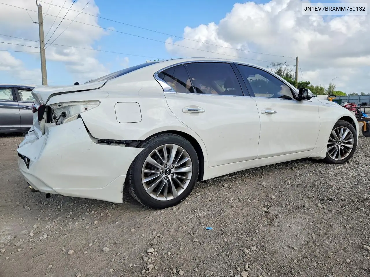 2021 Infiniti Q50 Luxe VIN: JN1EV7BRXMM750132 Lot: 60606926