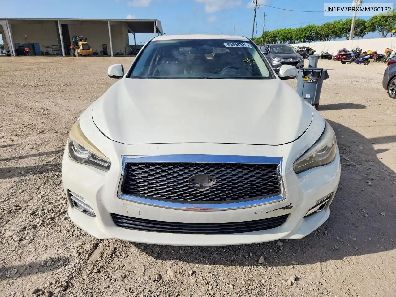 2021 Infiniti Q50 Luxe VIN: JN1EV7BRXMM750132 Lot: 60606926