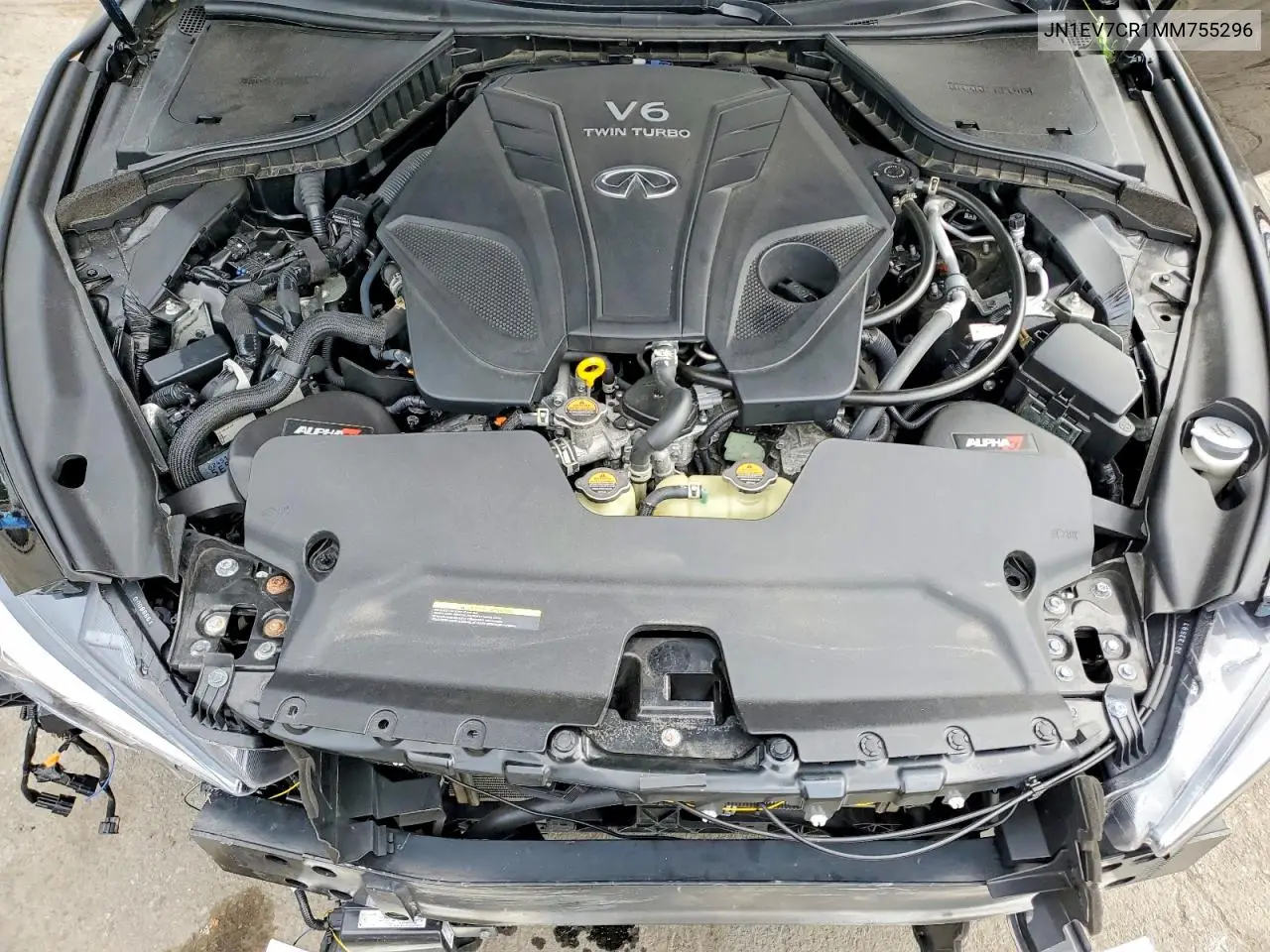 2021 Infiniti Q50 Sensory VIN: JN1EV7CR1MM755296 Lot: 60641376