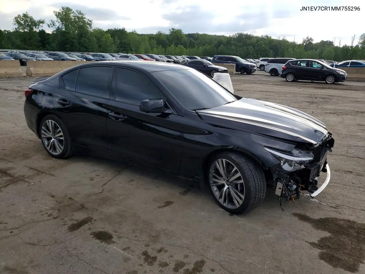 2021 Infiniti Q50 Sensory VIN: JN1EV7CR1MM755296 Lot: 60641376