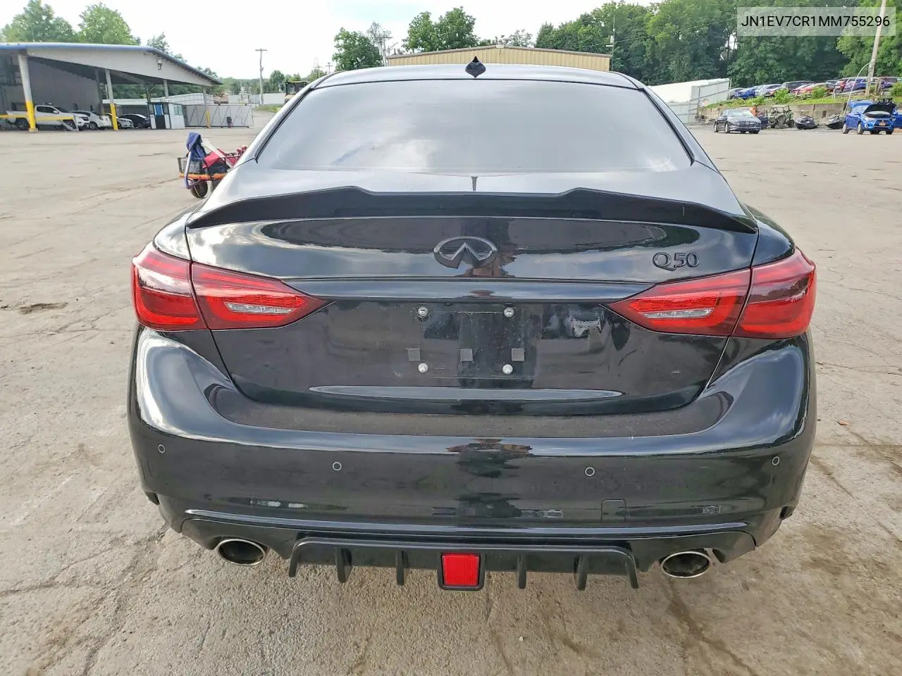2021 Infiniti Q50 Sensory VIN: JN1EV7CR1MM755296 Lot: 60641376