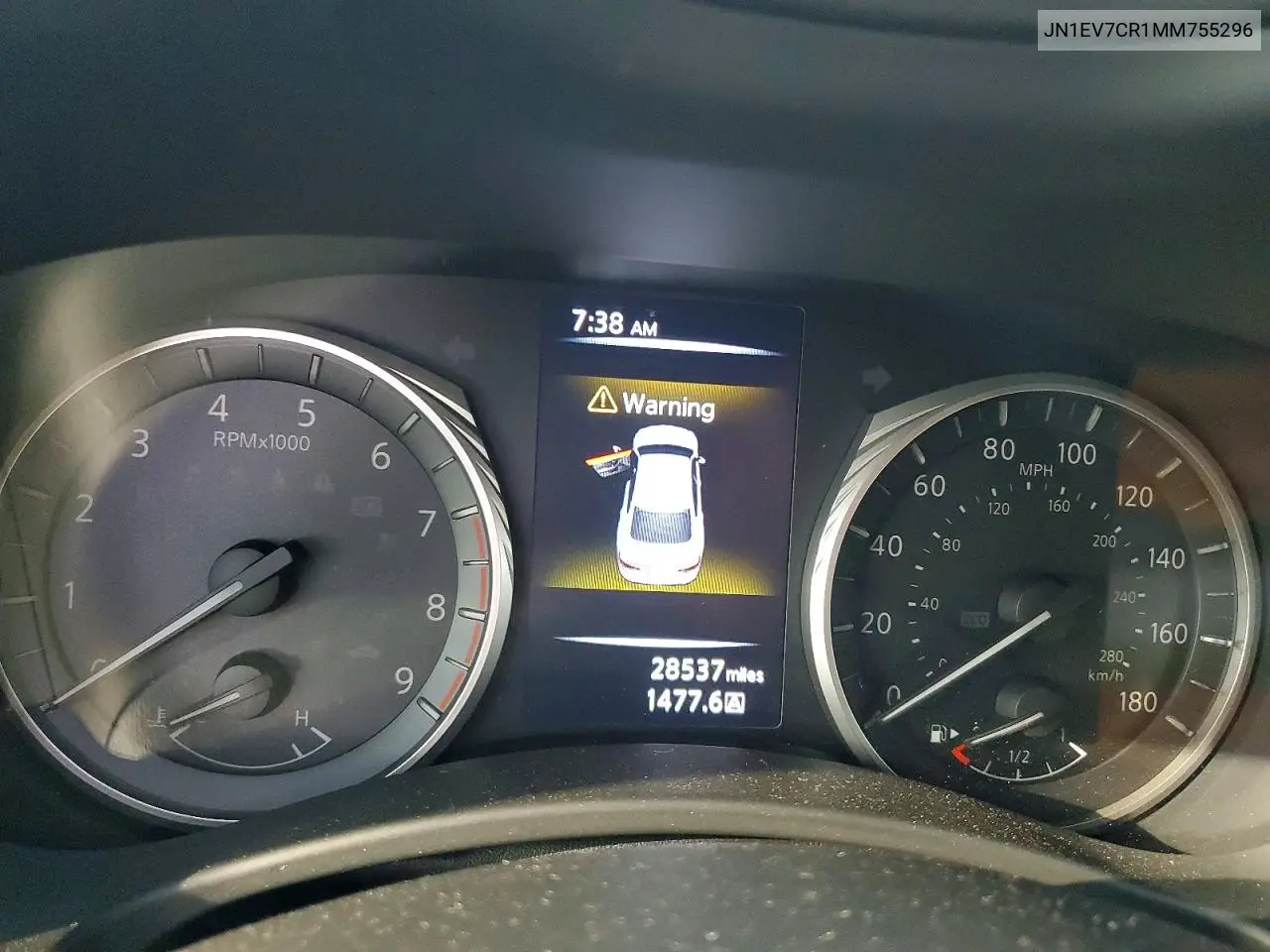 2021 Infiniti Q50 Sensory VIN: JN1EV7CR1MM755296 Lot: 60641376