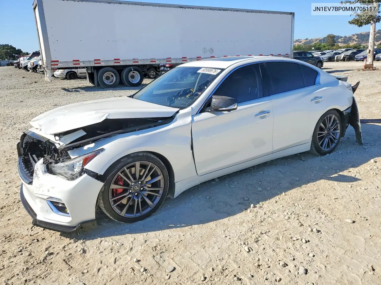 2021 Infiniti Q50 Luxe VIN: JN1EV7BP0MM705117 Lot: 60998676