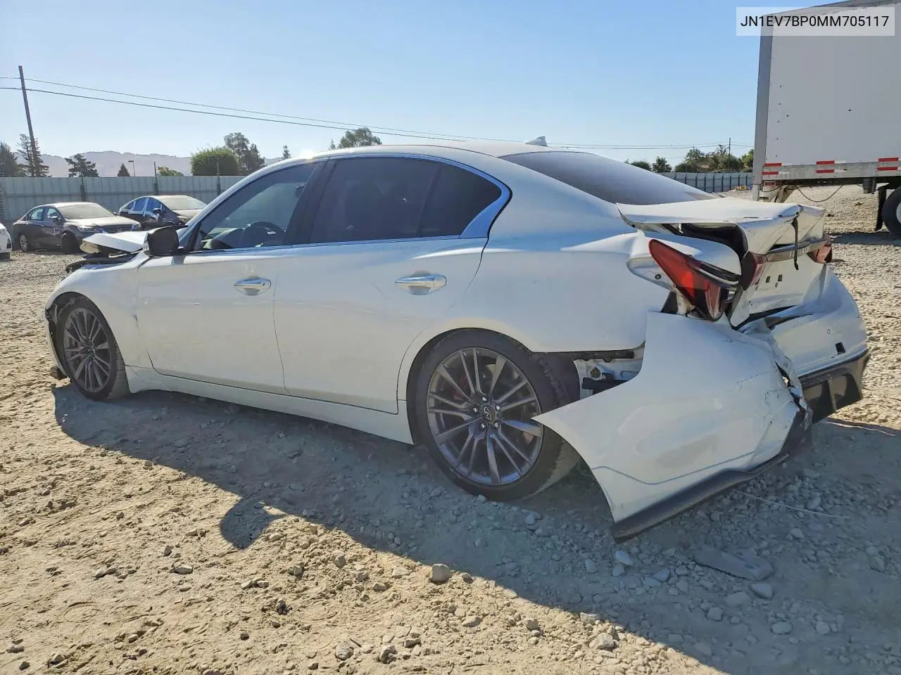 2021 Infiniti Q50 Luxe VIN: JN1EV7BP0MM705117 Lot: 60998676