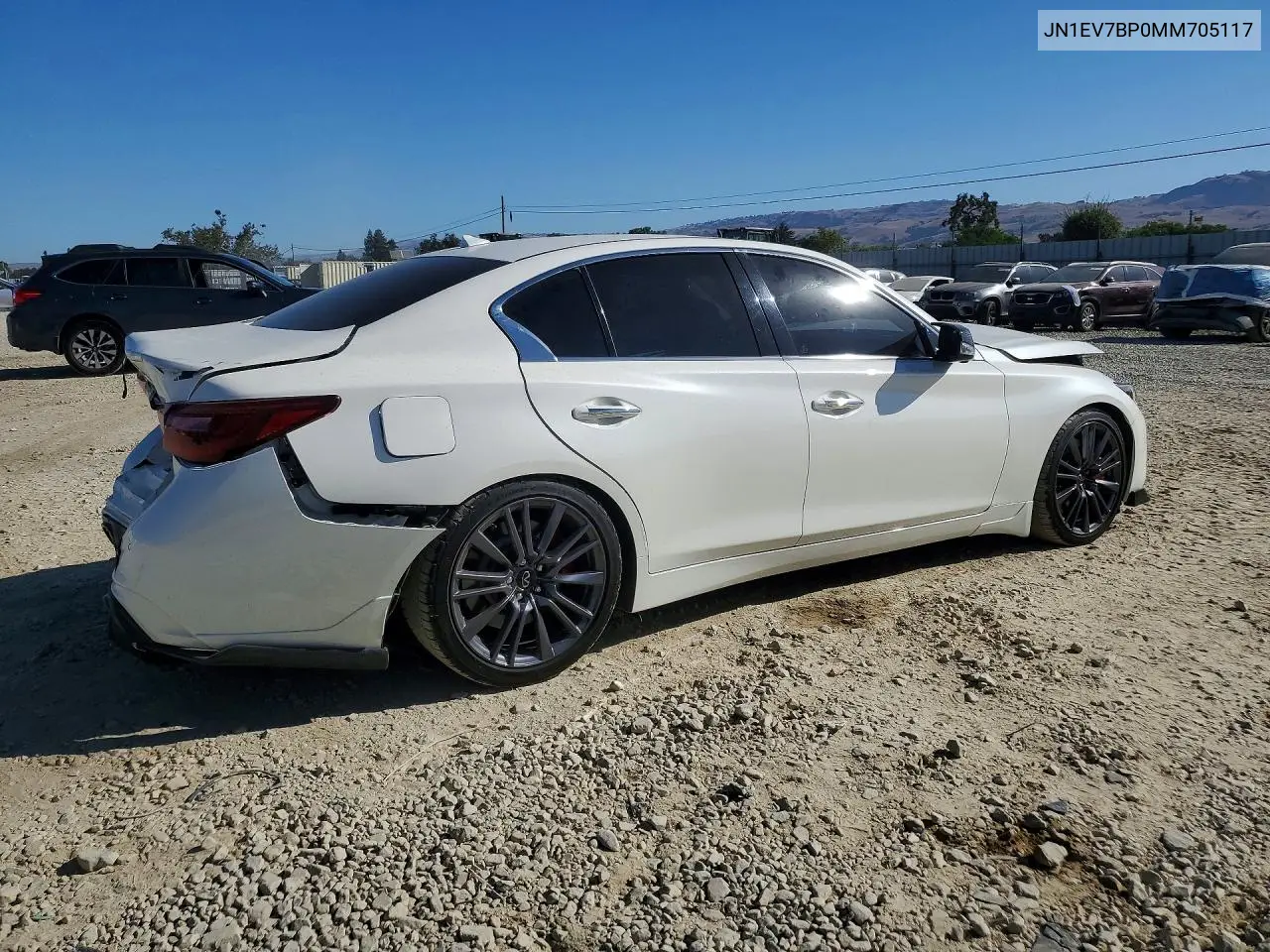 2021 Infiniti Q50 Luxe VIN: JN1EV7BP0MM705117 Lot: 60998676